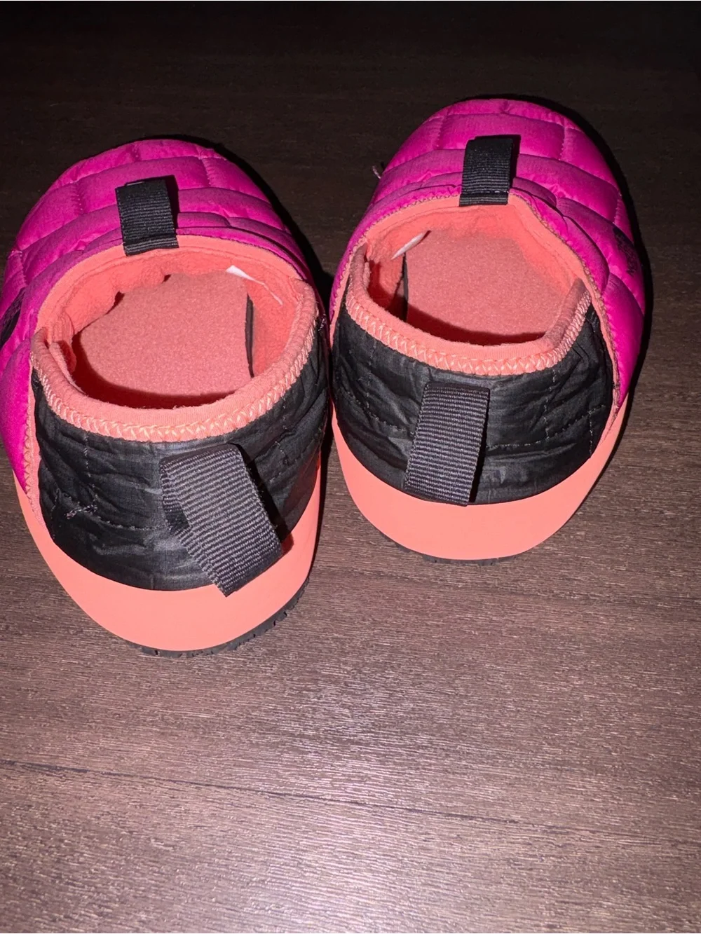 The North Face Kids' Pink Insulated Slip-On Shoes size 3 girls.